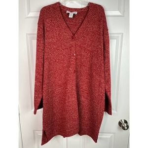 NWT Maggie McNaughton Red Knit Cardigan